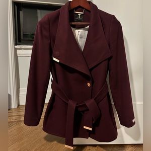 Ted Baker Short Wool Wrap Coat - barely worn, beautiful and warm